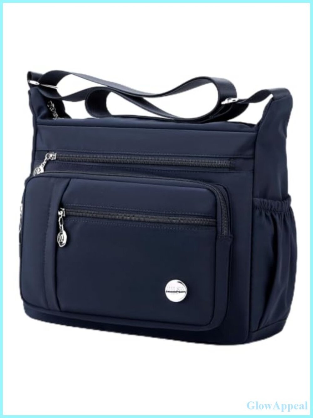Waterproof Nylon Crossbody Bag Multi Pocket Lightweight Travel Purse